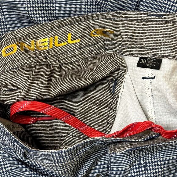 O Neill Hybrid Mens Skate Shorts Plaid Blue 30 bv - Picture 4 of 6